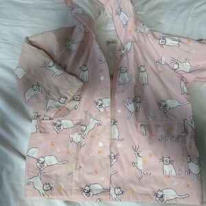 Hatley Pink Cat Patterned Raincoat